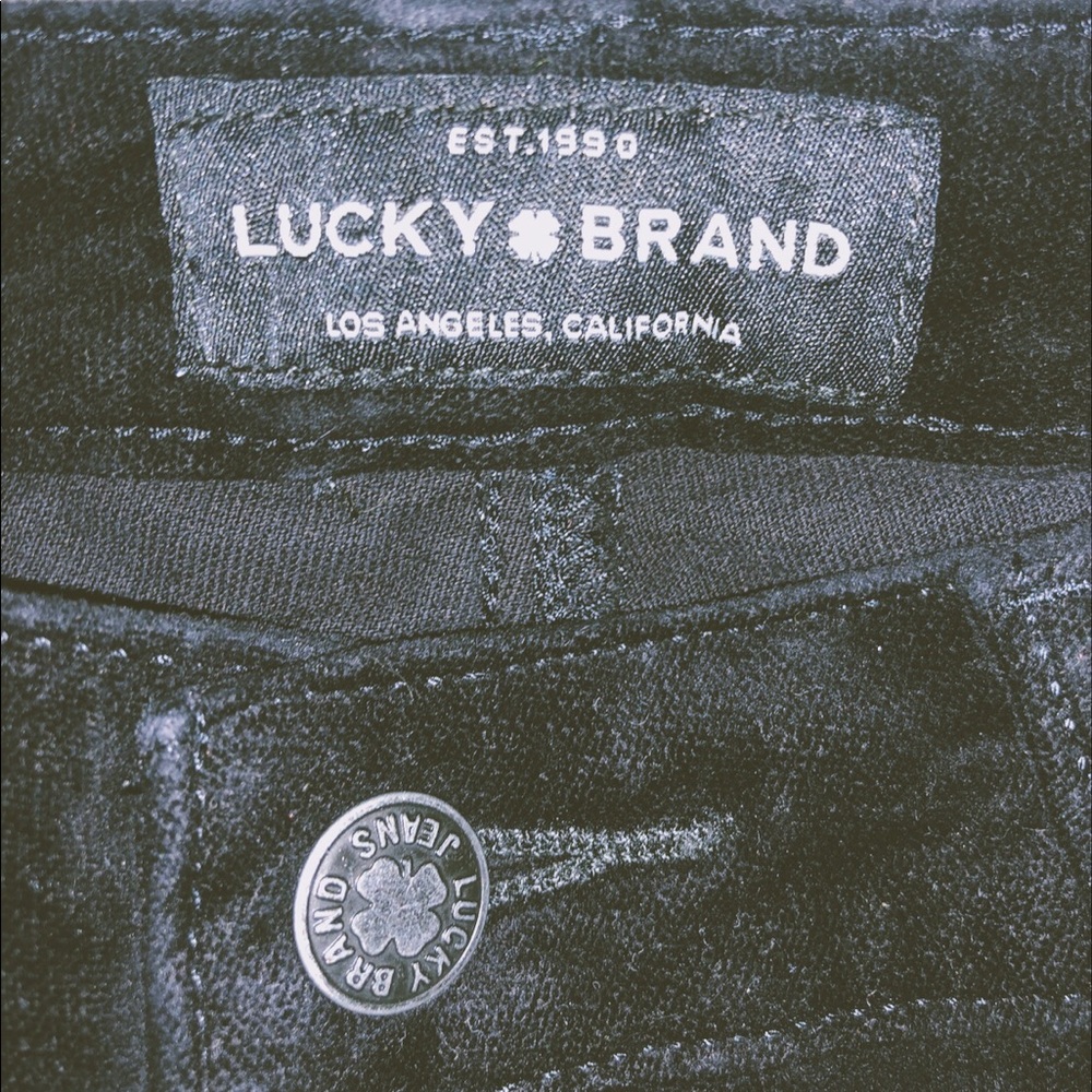 Lucky Brand Black Velvet Lolita Skinny Jeans